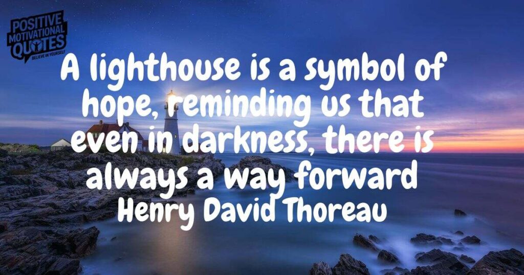 Hope and Lighthouse Captions and Quotes